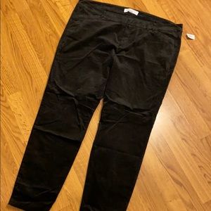 Old Navy black velvet pixie pants